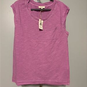 Easel Sleeveless T-Shirt Women’s Size Small Purple Oversized NWT